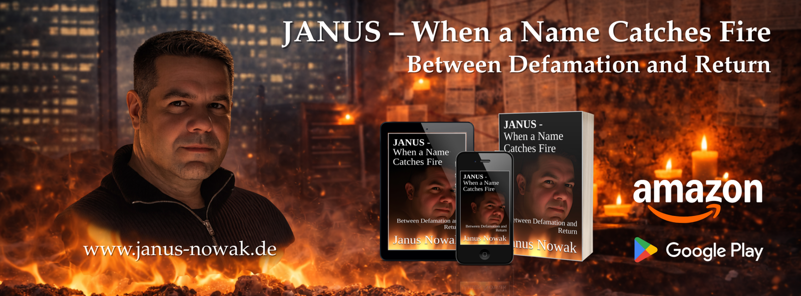 Discover JANUS –When a Name Catches Fire – a provocative book about identity, perception and meaning. Available worldwide in English as eBook, paperback and hardcover.